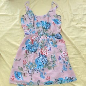 Pink Floral Dress (cannot read the brand name)